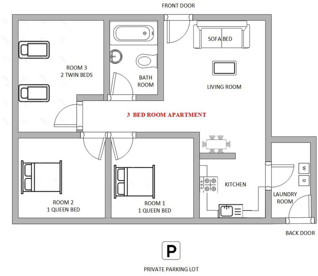 1 Or 3 Bedroom Apartment With Full Kitchen Page Dış mekan fotoğraf